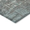 Taupe And Teal Blue Geometric Washable Indoor Outdoor Area Rug - 4 of 4