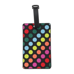 Unique Bargains Dot Pattern Luggage Tag Colorful 1 Pc - 1 of 4