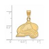 Black Bow Jewelry 10k Yellow Gold Colorado Avalanche NHL Medium Pendant - 2 of 3