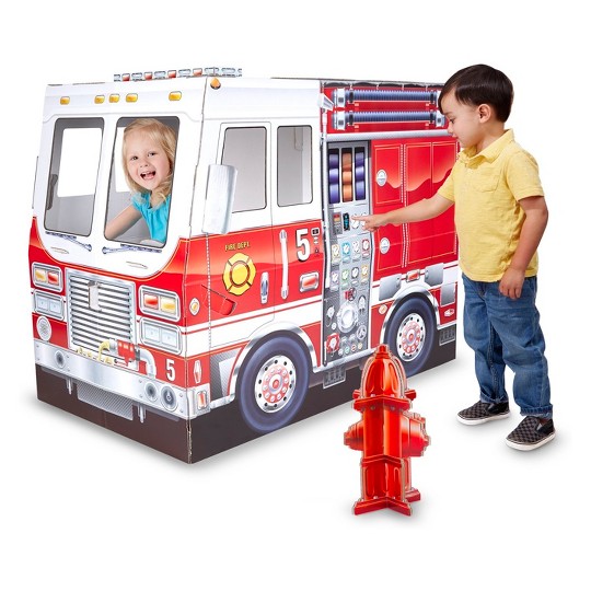 Buy Melissa Doug Fire Truck Indoor Playhouse For Usd 40 99