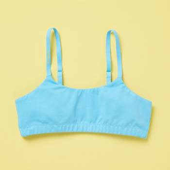 Yellowberry Girls' Super Soft Cotton First Training Bra with Convertible Straps and Pullover Design