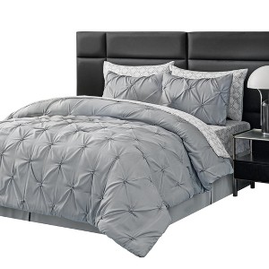 Collections Etc 4 Piece Pintuck Comforter Set - 1 of 3