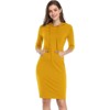 Coolmee Women's Casual Pocket Slim Pullover Maxi Hoodie Dress - 3 of 4