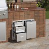 VEVOR Outdoor Kitchen Door Drawer Combo 29.5\" W x 22.6\" H x 21.7\'\'D, Access Door/Triple Drawers with Propane Drawer, Silver - 2 of 4