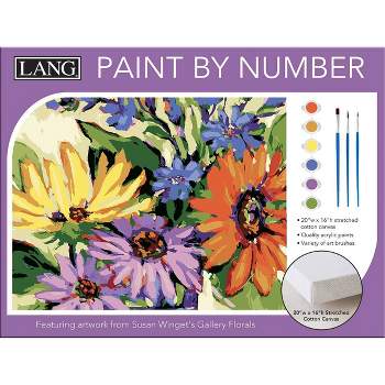 LANG 28pc Gallery Florals Paint By Number Kit