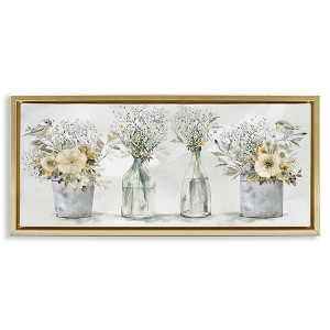 Stupell Industries Songbirds with Floral Bouquets, 31" x 14" - 1 of 4