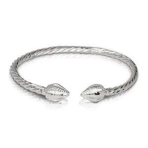 Better Jewelry, Cocoa Pod Ends Coiled Rope West Indian Bangle .925 Sterling Silver, 1 piece - 1 of 3