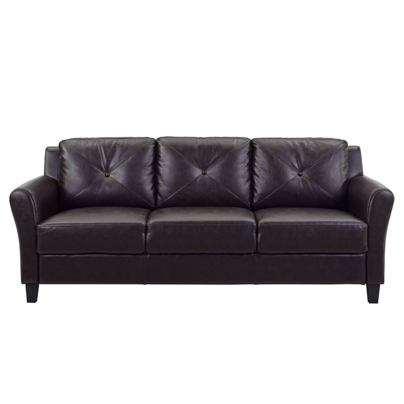 Helena Faux Leather Sofa Java Brown - Lifestyle Solutions, 1 of 9
