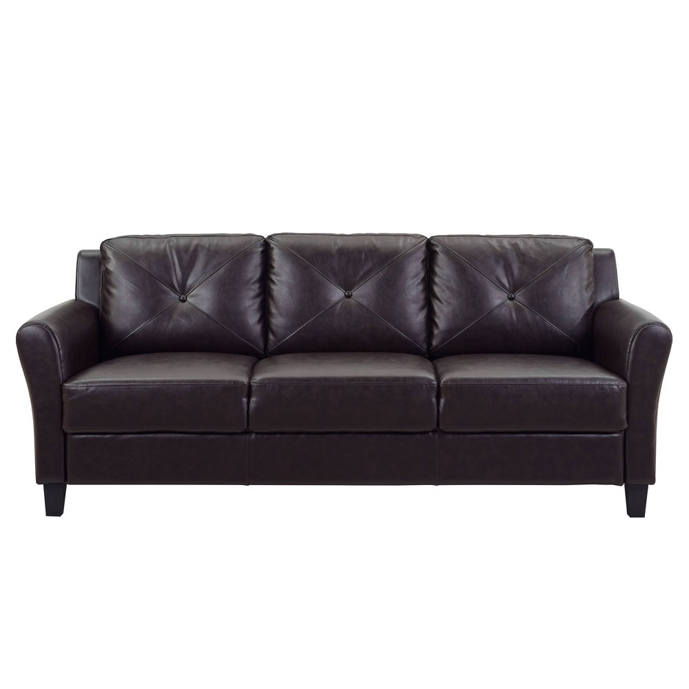 Photos - Sofa Lifestyle Solutions Helena Faux Leather  Java Brown  