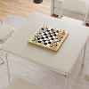 Folding Table, 33.6 Inch Folding Card Table, Portable Square Folding Table with PU Soft Cushion, Metal Foldable Table Suitable for Camping(Only Table) - 3 of 4