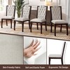KWPZQEB Luxury Dining Chairs Set of 4, Diamond Button Tufted Kitchen Chairs w/ High Back & Upholstered, Side Chair w/ Nailhead Trims for Dining Room - 4 of 4
