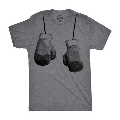Mens Hanging Gloves T Shirt Cool Fitness Boxing Gym Tee For Guys - Crazy Dog Men's T Shirt