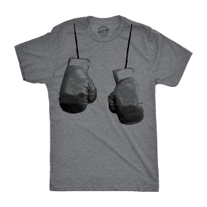 Mens Hanging Gloves Tshirt Cool Fitness Boxing Gym Tee For Guys - Crazy Dog Men's T Shirt - 1 of 4