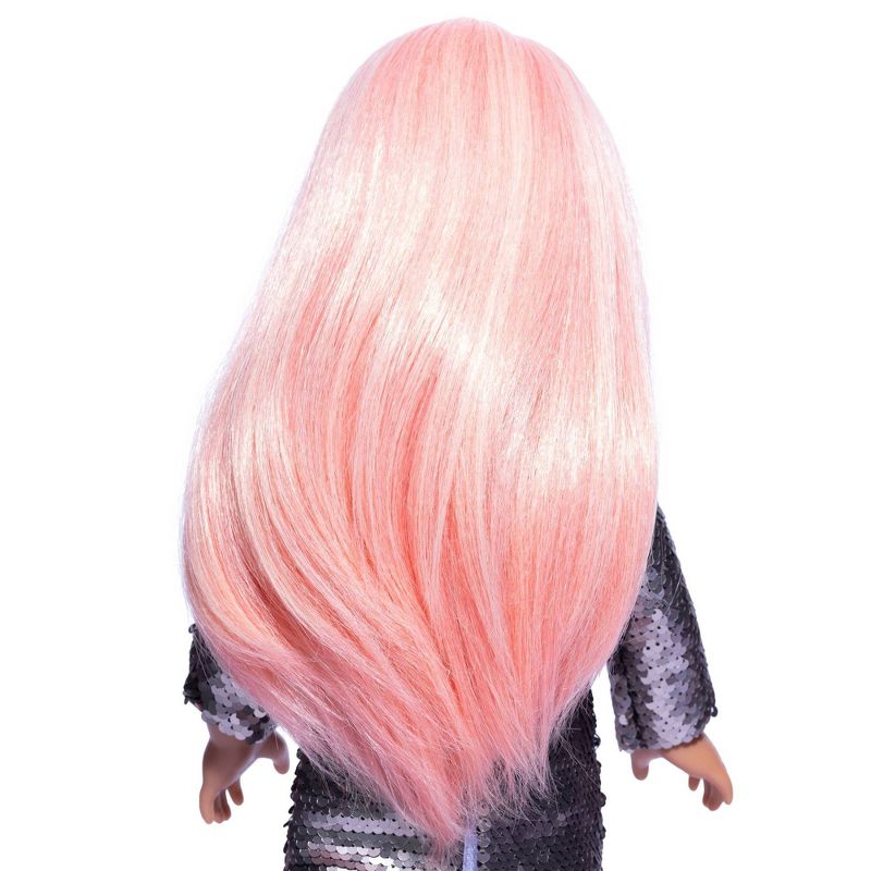 I&#39;M A GIRLY Pink Wig - 14&#34; Long Straight Synthetic Fiber Hair, 4 of 6