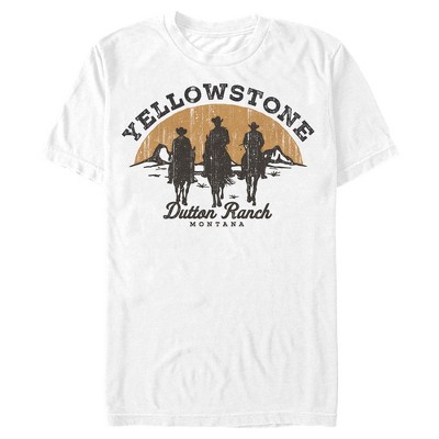 Men's Yellowstone Riders Of Dutton Ranch Silhouette T-shirt - White ...