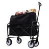 VisioGear Extention Collapsible Foldable Wagon Cart, Grocery Cart for for Camping Shopping Sports Gardeing Fishing, Black, 25.98"*17.32"*37.4" - 4 of 4