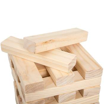 Rally and Roar Giant Towering Timbers Stacking Game Set - 2 to 5ft Tall,  Wood Blocks and Carry Bag