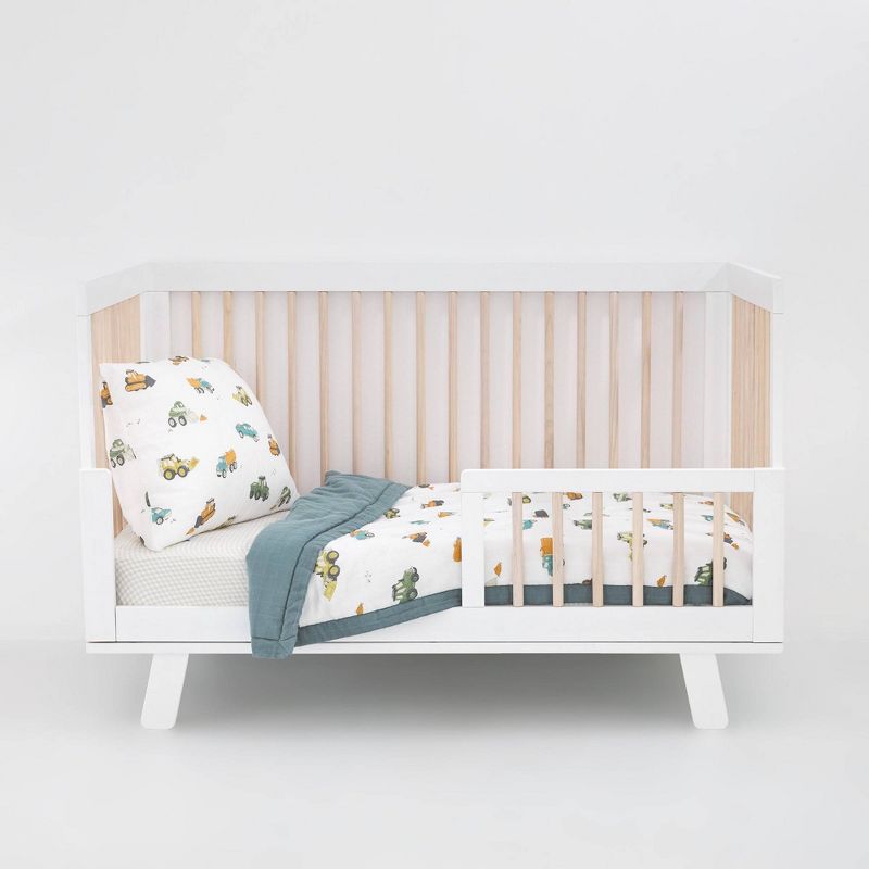 Little Unicorn Cotton Muslin Toddler Bedding Set, 1 of 10