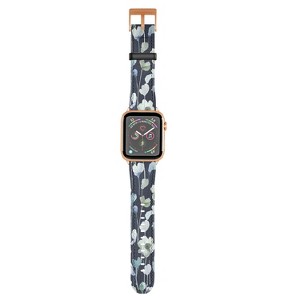 Ninola Design Watery Abstract Flowers Navy 38mm/40mm Rose Gold Apple Watch Band - Society6 - 1 of 3