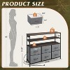 GALAXHERO 6 Drawer Dresser with LED Lights and Charging Station, Fabric Chest with Open Shelves for Bedroom and Living Room Storage - 2 of 4