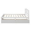 Twin Platform Storage Bed Wood Bed Frame with Two Drawers and Headboard White - 4 of 4