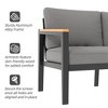 Whizmax Courtyard Patio Furniture Set, 4-Piece Outdoor Patio Set with Sofa, Removable & Washable Deep Seating Cushion,Tempered Glass Table - 4 of 4