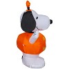 Gemmy Airblown Inflatable Snoopy in Pumpkin Outfit Peanuts, 4 ft Tall, Multicolored - 4 of 4