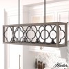 Hunter Fans 9" Gablecrest 4-Light Linear Chandelier French Oak Finish - 2 of 3