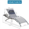 Gulches Set of 2 Patio Recliner Chairs with Adjustable Backrest and Removable Pillow for Indoor&Outdoor (Gray, 2 Lounge Chairs) - 3 of 4