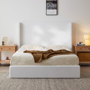 Christopher Knight Home Heino Modern Upholstered Wingback Floor Bed - 1 of 4