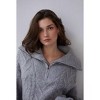 Women's Mary-Ann Front Zip Cable Sweater - CRESCENT - 3 of 3