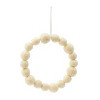 Hachikiko 6.7" White Boiled Wool Wreath with Hanger - Winter Christmas Tree Ornament, Cozy Holiday Decor,set of 6 - 4 of 4