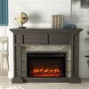 48" Freestanding Electric Fireplace Brown - Festivo: MDF, Remote, Up to 45" TV - 4 of 4