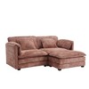 76.77" Chenille Double L-Shaped Sectional Sofa with Removable Armrests & Footstool - 4 of 4