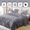 Itopfox Ultra-Soft Fleece Throw Blanket for Couch, Sofa & Chair, Cozy Warm Fuzzy Blanket for Women & Men, All-Season Flannel Microfiber Room Decor - 2 of 4