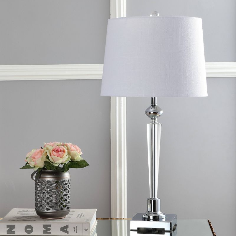 28.25&#34; Crystal Foster Table Lamp (Includes LED Light Bulb) Clear - Jonathan Y, 4 of 7