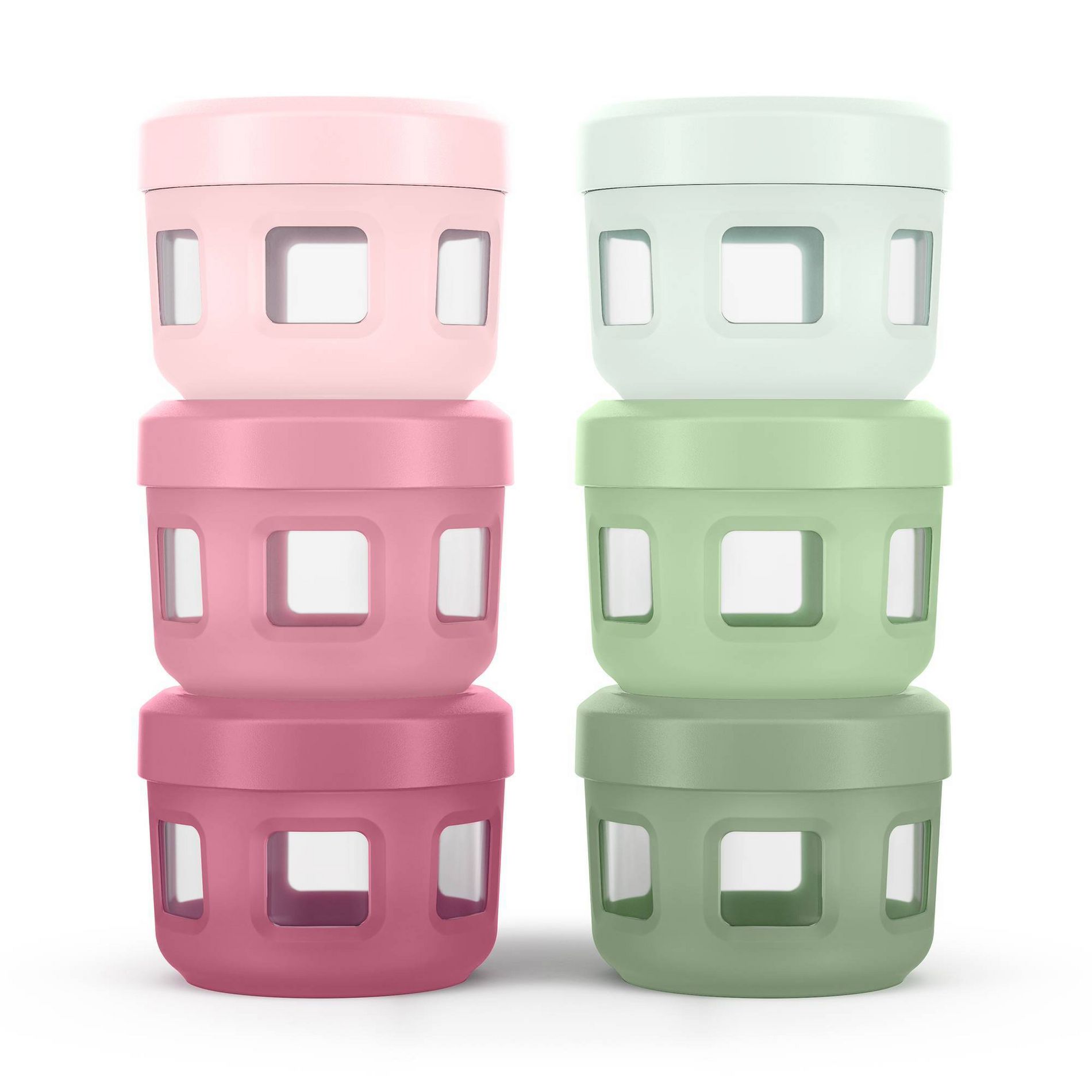 Ello 6pc (Set of 3) Glass Condiment Food Storage Containers Gradient