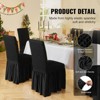 VEVOR Stretch Spandex Folding Chair Covers, Universal Fitted Chair Cover with Skirt, Removable Washable Protective Slipcovers, (4 PCS Black) - 3 of 4