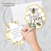 Big Dot of Happiness Little Bumblebee - Shaped Thank You Cards - Bee Baby Shower or Birthday Party Thank You Note Cards with Envelopes - Set of 12 - 2 of 4