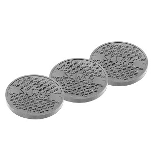 Set of 3 Gray Sewer Grates For WWE & AEW Wrestling Action Figures - 1 of 1