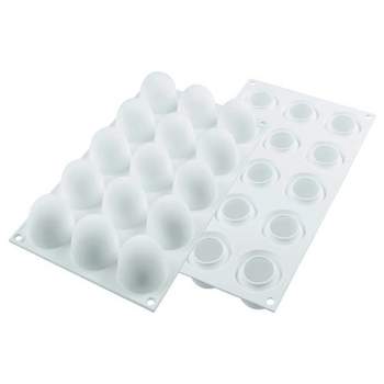 Funshowcase Indent Round Silicone Mold for Chocolate Gummy Ice Cubes 35-Cavity