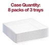 Smarty Had A Party 12" x 12" Clear Square Plastic Serving Trays - 24 pcs - 3 of 4