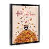 Stupell Industries Hello Autumn Raccoon Black Framed Floater Canvas Wall Art - 3 of 4