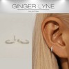 Hoop Flat Back Earrings for Women Sterling Silver 16G 6mm Cartilage Helix Upper Lobe Body Piercing Ginger Lyne - 2 of 4