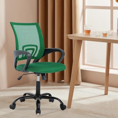 RISOKEYS Ergonomic Office Chair with Breathable Mesh Lumbar Support, 360° Swivel Casters & Adjustable Armrests for Office,Home