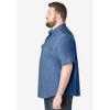 Boulder Creek by KingSize Men's Big & Tall Short Sleeve Denim And Twill Shirt - 4 of 4