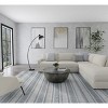 Aberdeen Modern Stripes Gray/White Area Rug - 2 of 4