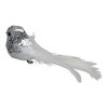 Northlight Sequin Front Facing Bird Clip On Christmas Ornament - 6" - Silver and White - 3 of 3
