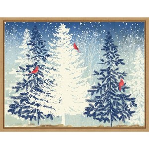 Amanti Art Snow Christmas by PI Studio Framed Canvas Wall Art - 1 of 4