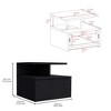 CENGHU Floating Nightstand, Modern Sideboard Decorative Storage Cabinet with Drawer, End Table, Side Table, Open Top Shelves for Bedroom - 4 of 4